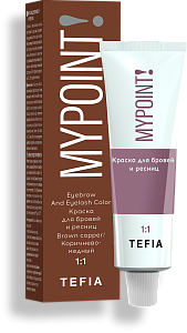 TEFIA | Краска для окрашивания ресниц и бровей, тон коричнево-медный в категории — Mypoint, объем 25 мл. Eyebrow And Eyelash Color.
